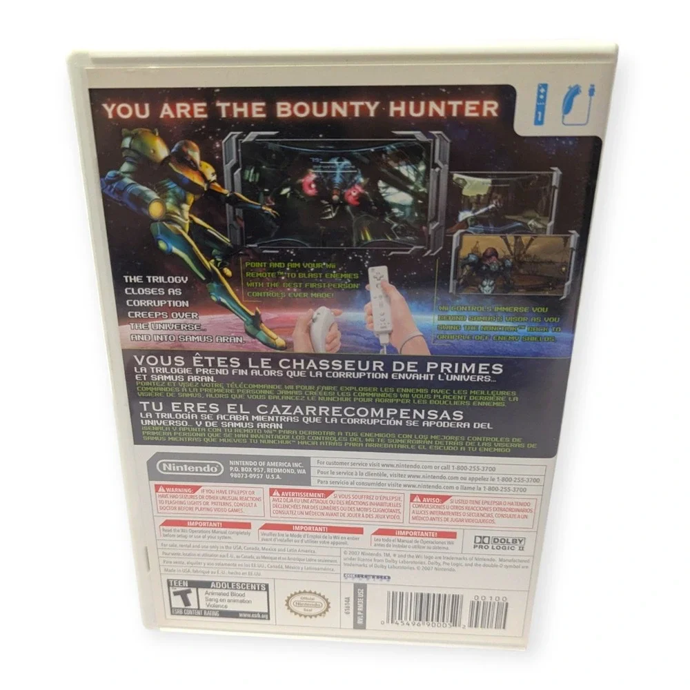 Metroid Prime 3 Corruption Nintendo Wii CIB Complete Samus Aran Action FPS 2007